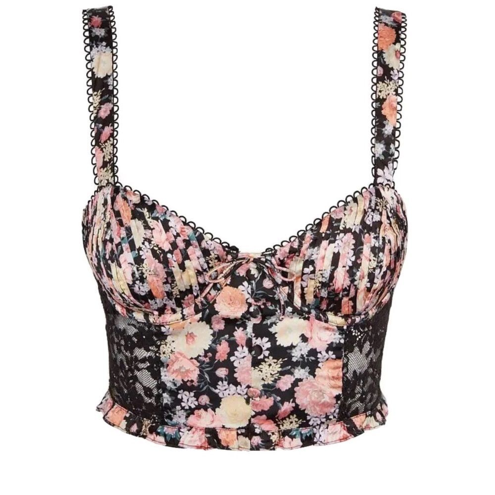 For Love And Lemons Floral Lace Bra size Medium